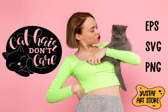 Cat Hair Don't Care: A Fun SVG for Embroidery