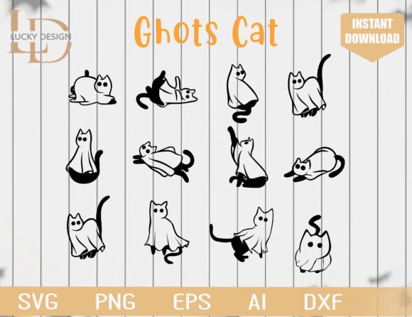Cute Cat Halloween Bundle Svg: Perfect for Festive Crafts and Graphics