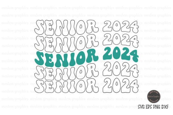 Senior 2024 Retro SVG PNG for Crafts and Graphics