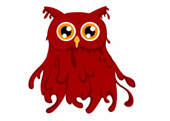 Сute Bloody Owl Svg: A Spooky Graphics Asset for Crafts