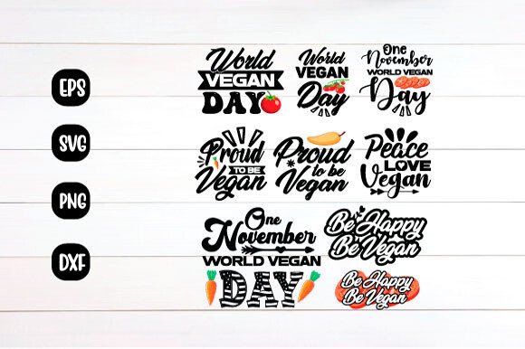 World Vegan Day Svg Design Bundle for Graphics and Crafts